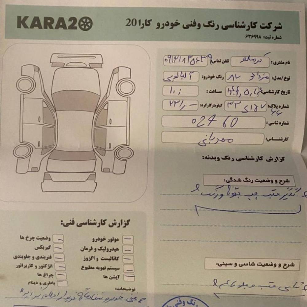 مزدا مدل 3 قدیم تیپ3 سال 1387  کارکرده