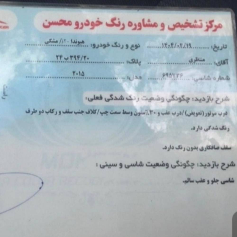 هیوندای مدل I20 سال 2015  کارکرده