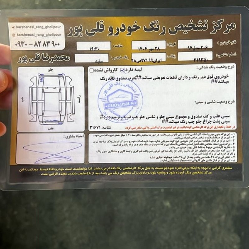 پژو مدل 206 سال 1394  کارکرده