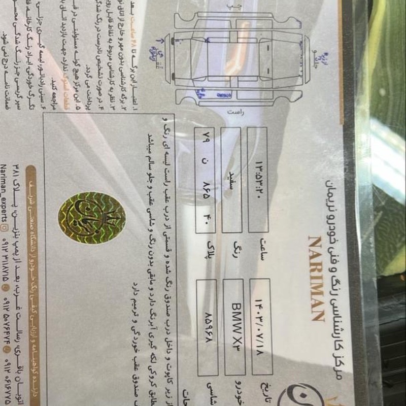بی ام و مدل X3 28 سال 2014  کارکرده