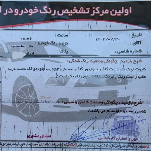 نیسان مدل ماکسیما سال 1388  کارکرده