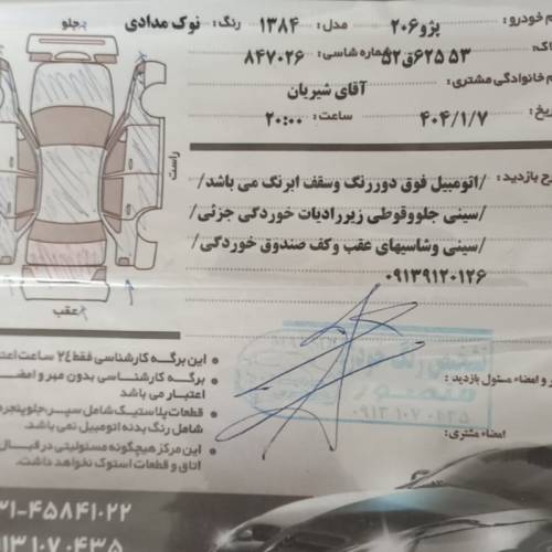 پژو مدل 206 تیپ 2 سال 1384  کارکرده