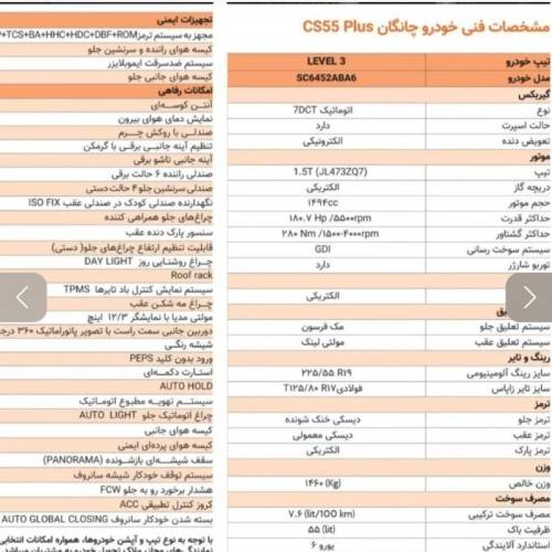 چانگان مدل CS55 plus 1.5 لیتر توربو سال 2024  کارکرده