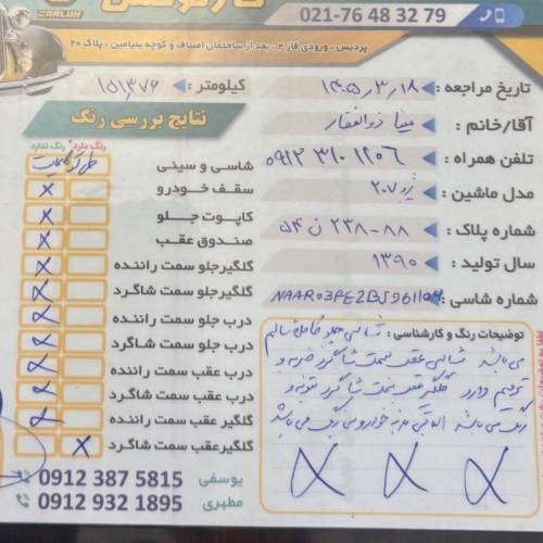 پژو مدل 207 دنده ای TU5 سال 1390  کارکرده